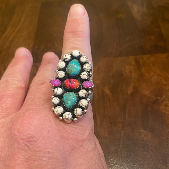 Colorful Stone Statement Ring - Picture 1 of 2